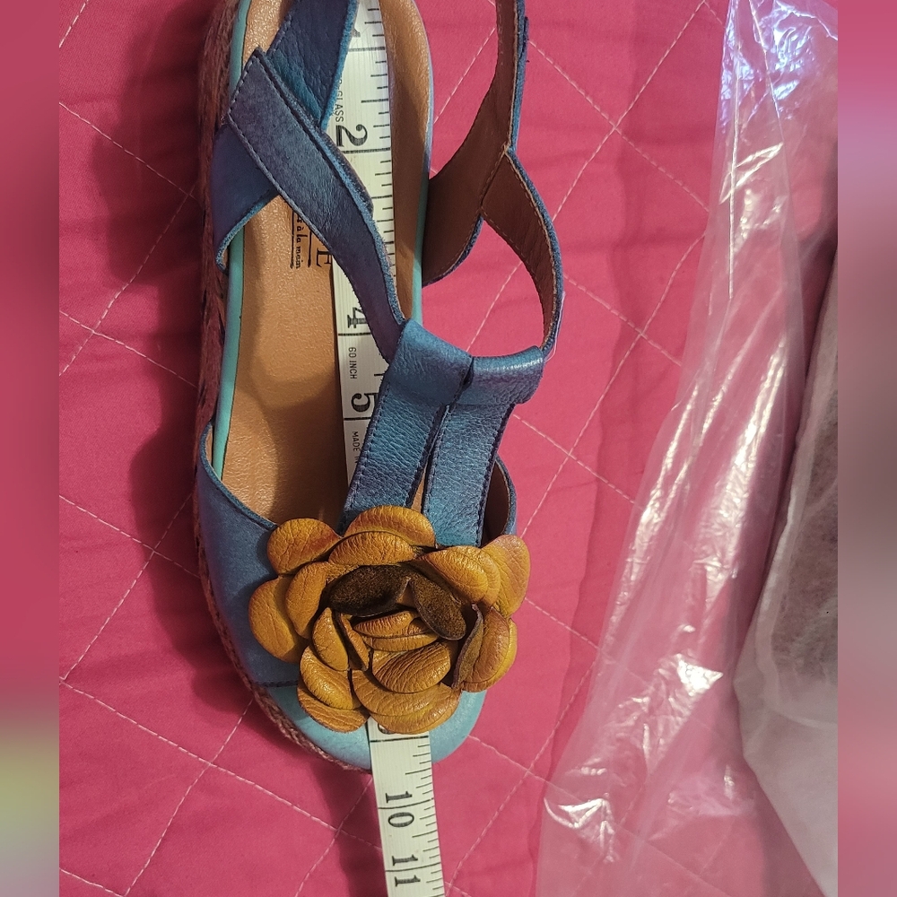 Spring Step L'Artiste Blue and Brown Sandals Size 38=7.5 (68) - Picture 15 of 15